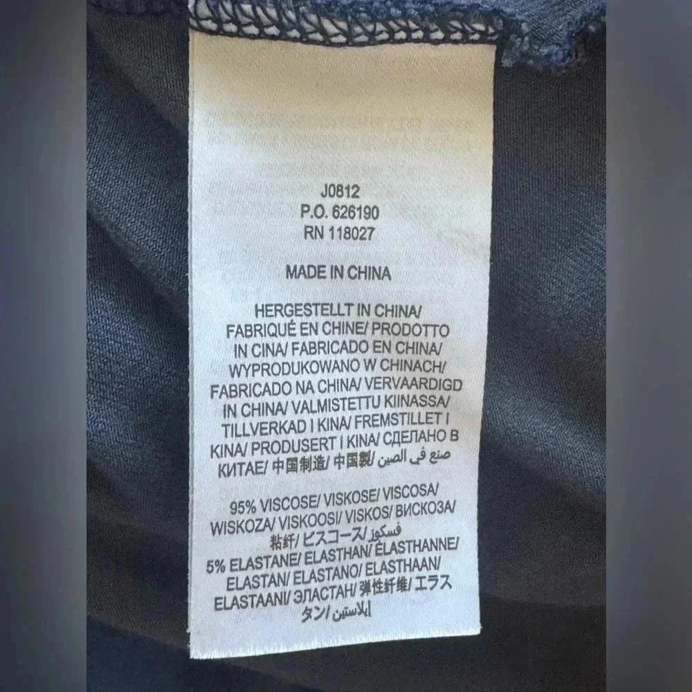 Boden Grace Smocked Jersey Dress Gray and Navy size US 14 Long - Picture 11 of 14